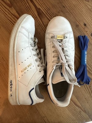 Stan Smith White And Blue Size 8 Sneakers Adidas