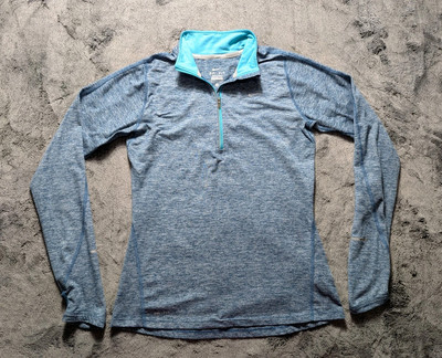 Nike Running Long Sleeve 1/4 Zip Shirt Women's Size Small Green