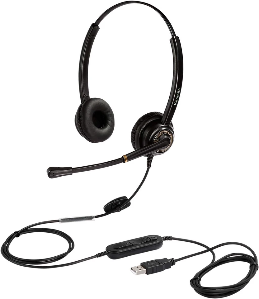 USB Headset with Microphone Noise Cancelling and Volume Controls, Computer PC... - Image 2 of 4