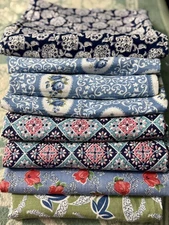 8 Complete Vintage Feed Sack Flour Sack Cotton Fabric Lot Novelty & Flowers