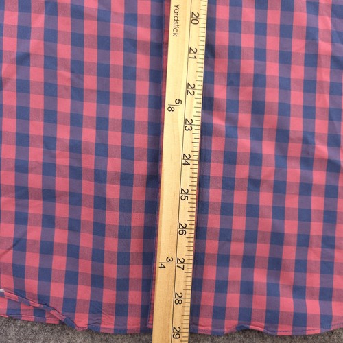J Crew Performance Shirt XL Slim Untucked Blue Red Check Long Sleeve Button Down - Picture 5 of 8