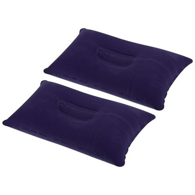 Aufblasbares Kissen, 2er Pack quadratisch ultraleicht Camping Reise Kissen lila