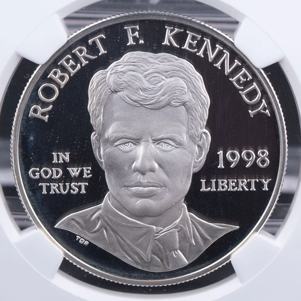 Certified 1998-S Silver $1 NGC PF69 Ultra Cameo Robert F. Kennedy  - Image 2 of 4