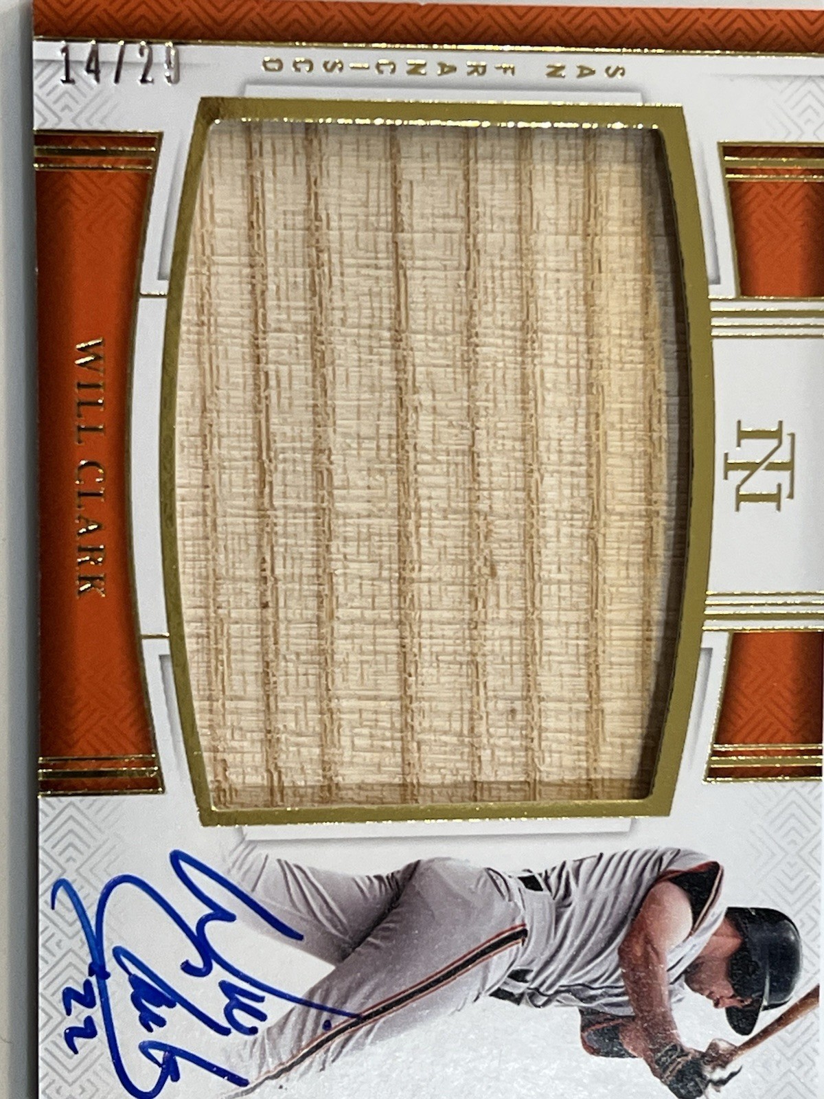 2025 Panini National Treasures Will Clark LJ-WCL Legendary Jumbo Lumber Auto /29 view 4
