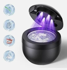 ECOBASIC ULTRASONIC RETAINER CLEANER MACHINE DENTURES MOUTH GUARDS - BLACK