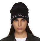 BNIB  Authentic Givenchy Intarsia Wool Logo Beanie O/S Black White — photo 1