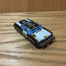 Coche de policía de hojalata hecho en Japón juguete de fricción antiguo no funciona (4D)
