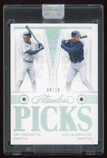 Ken Griffey Jr Alex Rodriguez 2022 Flawless Picks #FP-NO1P Serial #d 4/20