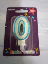 Blue Happy Birthday Candle Candles Boy Male Party Number 0 1 2 3 4 5 6 7 8 9