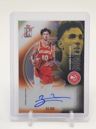 ZACCHARIE RISACHER 2025-26 TOPPS SIGNATURE CLASS CHROME ORANGE AUTO /50 Q2161
