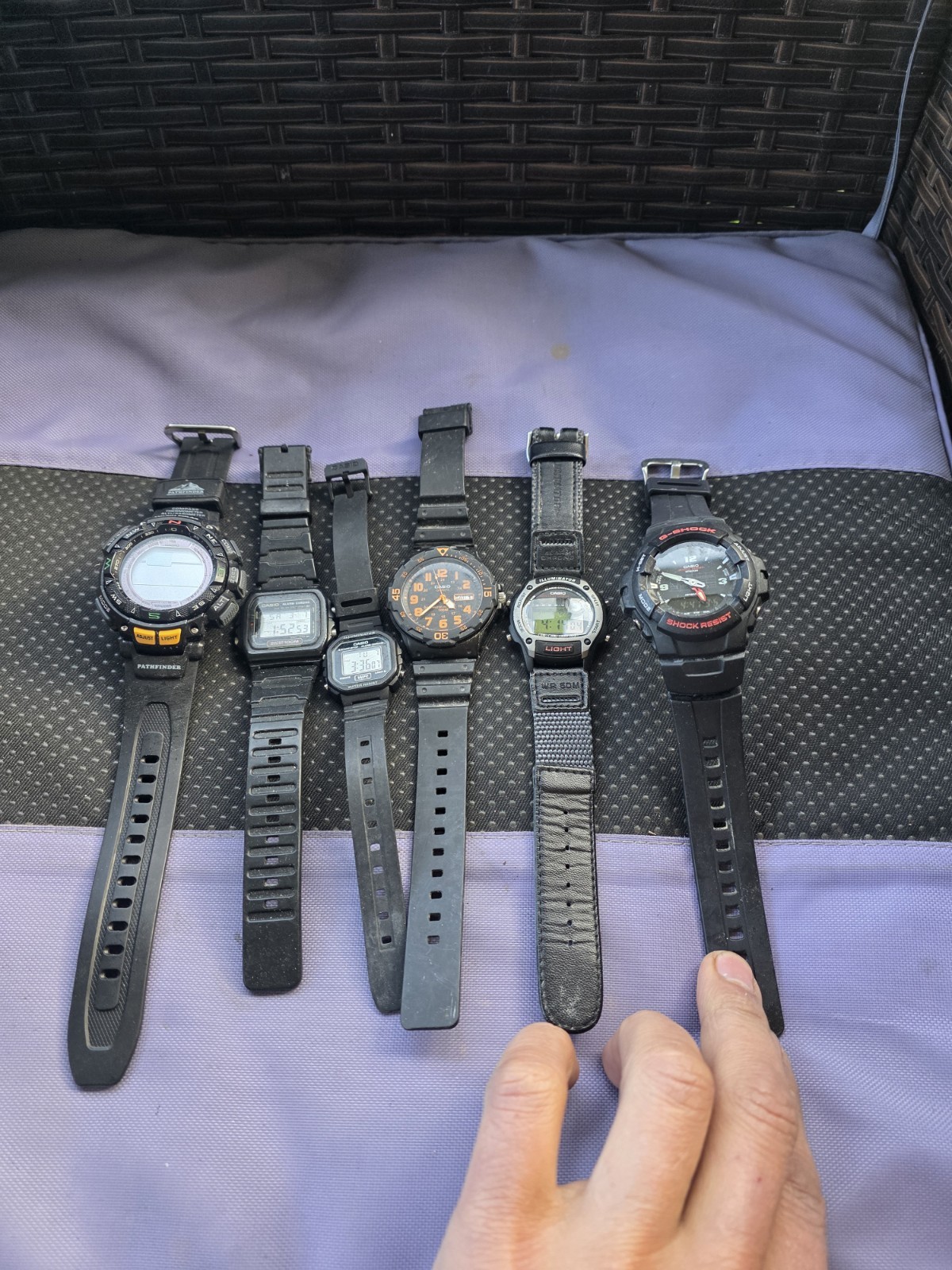 Vintage Casio Watches Lot Of 6 In Pre Owned Condition Casio Pathfinder 