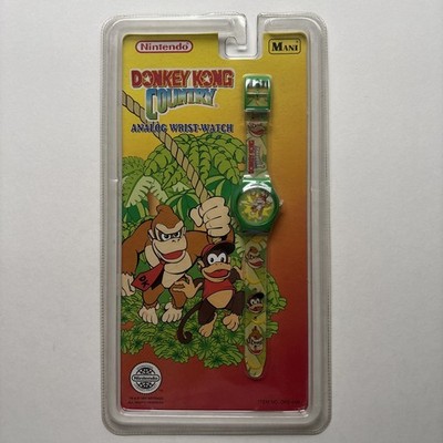New Sealed Official Nintendo Promo Donkey Kong Wrist Watch 1995 Mani SNES NES