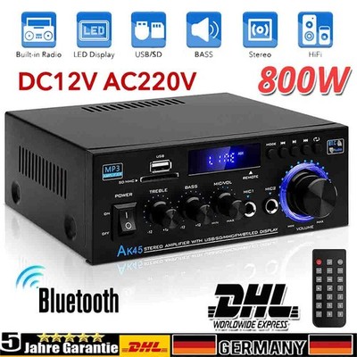 1000W Verstärker Stereo Amplifier HIFI Digital Bluetooth FM USB Vollverstärker-