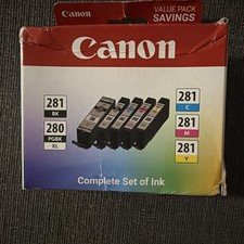 Canon Genuine PGI-280XL Black CLI-281 Color 5 Pack Ink Cartridges Set 4283