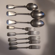 5x Nevada Silver D & A Forks and 3x Nevada silver spoons