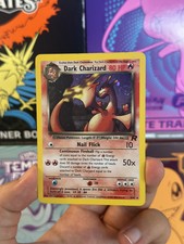 Pokemon TCG Dark Charizard 4/82 Holo Swirl Team Rocket Moderately Played