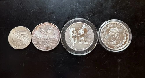 Silver Bullion Lot Of 3.5 Oz - Libertad - Fellowship Of The Ring - Steamboat