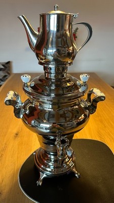 BEEM Samowar Wasserkocher Rebecca 5 Liter mit Porzellan  Griffen 