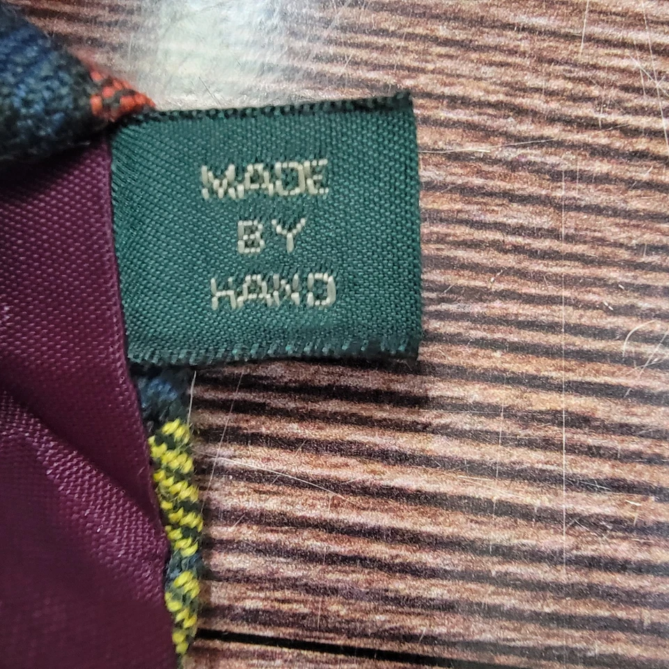 De colección J. Corbata a Cuadros Multicolor Crew 100% Lana Hecha a Mano 3.5"W 57"L (Hecha en Canadá) Foto 4 de 4