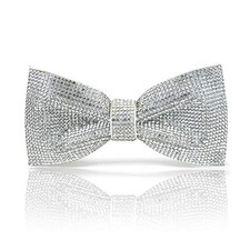 Rhinestones Bow Tie for men women  Crystal Bow tie with White Bow Tie