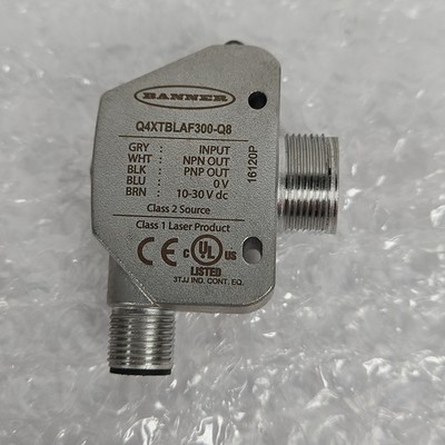 Banner IO-Link Switch Q4XTBLAF300-Q8 Laser Sensor Distance Range 5Pin Module