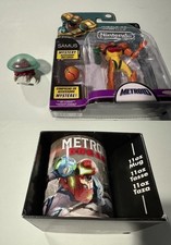 open Samus Aran, Morph Ball, & Metroid figure + new Dread coffee mug