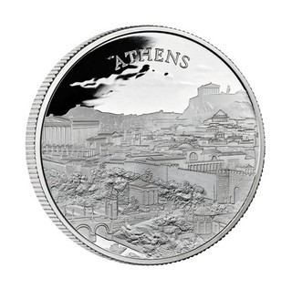 2 Pfund City Views Athen Silber 1 oz Proof PP Großbritannien 2025