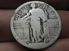 Dateless Silver Standing Liberty Quarter, Type 1 Variety Minted in 1916 and 1917