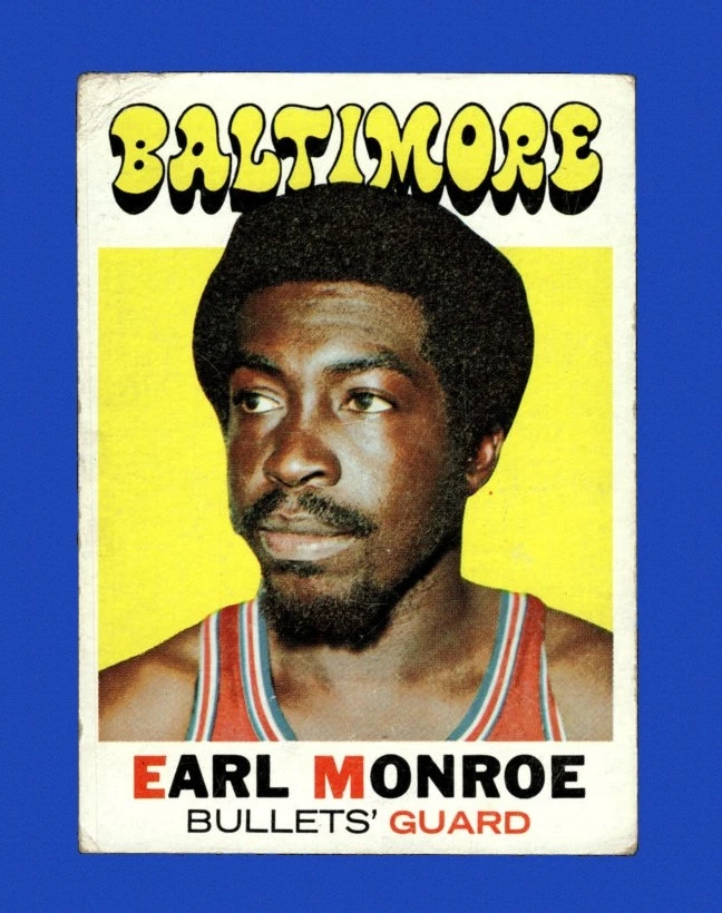 Topps Earl Monroe Basketball Baltimore Bullets Sports Trading