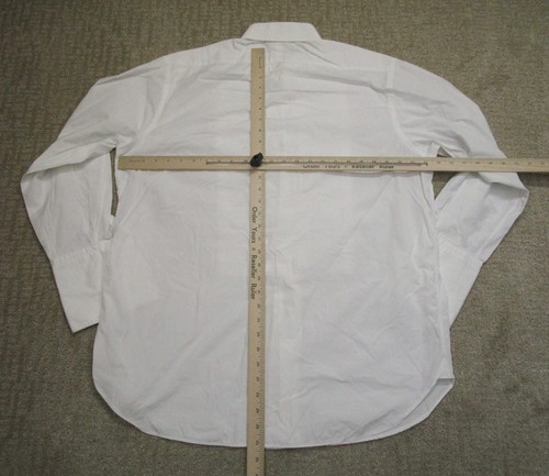 Brooks Brothers Shirt Men 17 33 White Tuxedo Dress Formal French Cuff Wedding - Picture 4 of 7