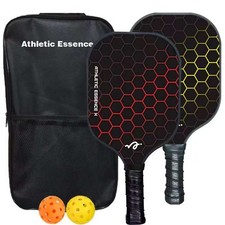 Pickleball Set, 2Paddles and 2 Balls, Lightweight Fiberglass
