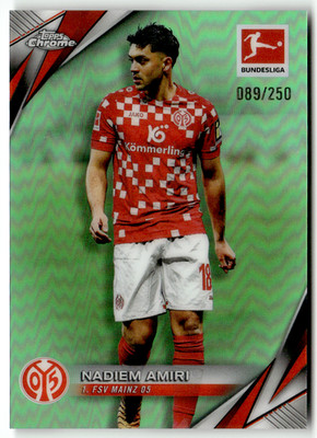 Topps Chrome Bundesliga 2025 No. 70 Nadiem Amiri Green Refractor 89/250