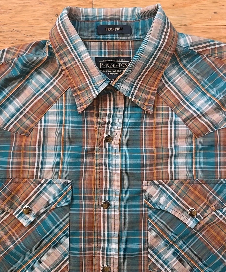 Pendleton Frontier Mens Large Multicolor Tartan P… - image 2