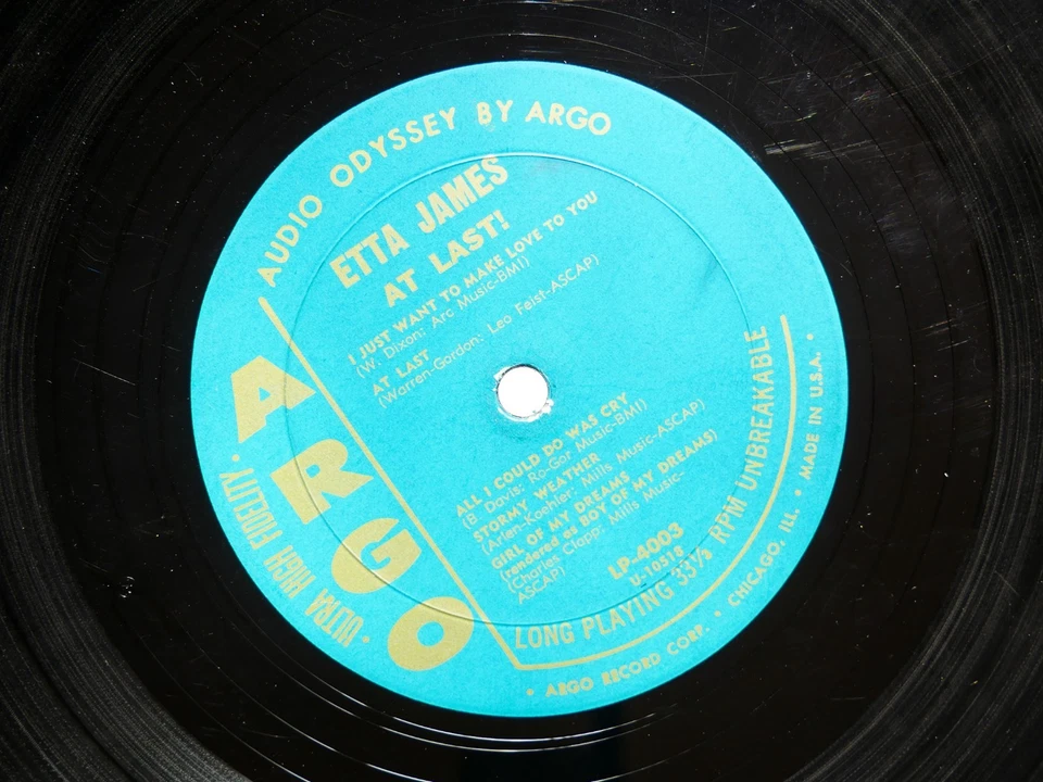 ETTA JAMES At Last! LP ARGO LP 4003 US 1960 MONO Funk Soul Blues - Image 4 of 4