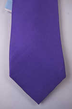 MICHAEL KORS Dark Lilac Purple Norstrand Solid Silk Blend Neck Tie NEW