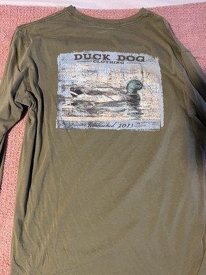 Duck Dog Clothing Long Sleeve T Shirt Size Medium Olive
