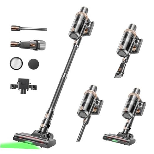 Cordless Vacuum Cleaner, 450W 48KPA Suction Power, 50 Minutes Runtime,