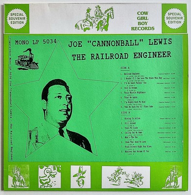 Joe Lewis The Railroad Engineer Bluegrass Cowgirlboy Records LP 5034 NEAR MINT