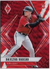 2021 Panini Chronicles #11 Daulton Varsho Phoenix Ruby Wave #/199 RC Rookie