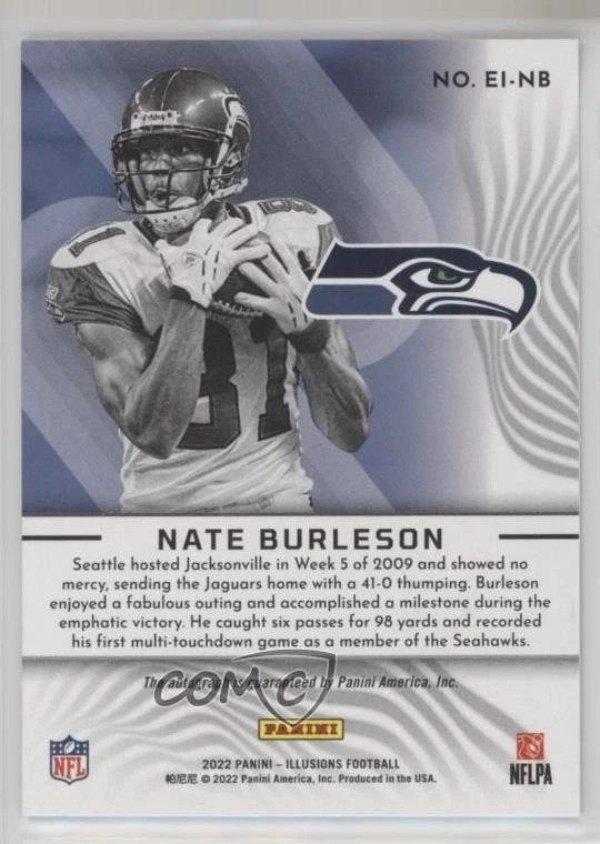 2022 Panini Illusions Elusive Ink Red /99 Nate Burleson #EI-NB Auto - Image 2 of 2