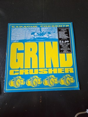 VARIOUS Grindcrusher 1989 UK Earache vinyl LP Morbid Angel Repulsion Carcass
