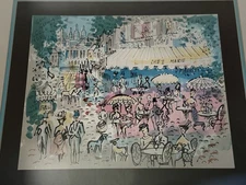 Framed Charles Cobelle Signed Lithograph Art COA 285/500 Titled "Chez Marie”