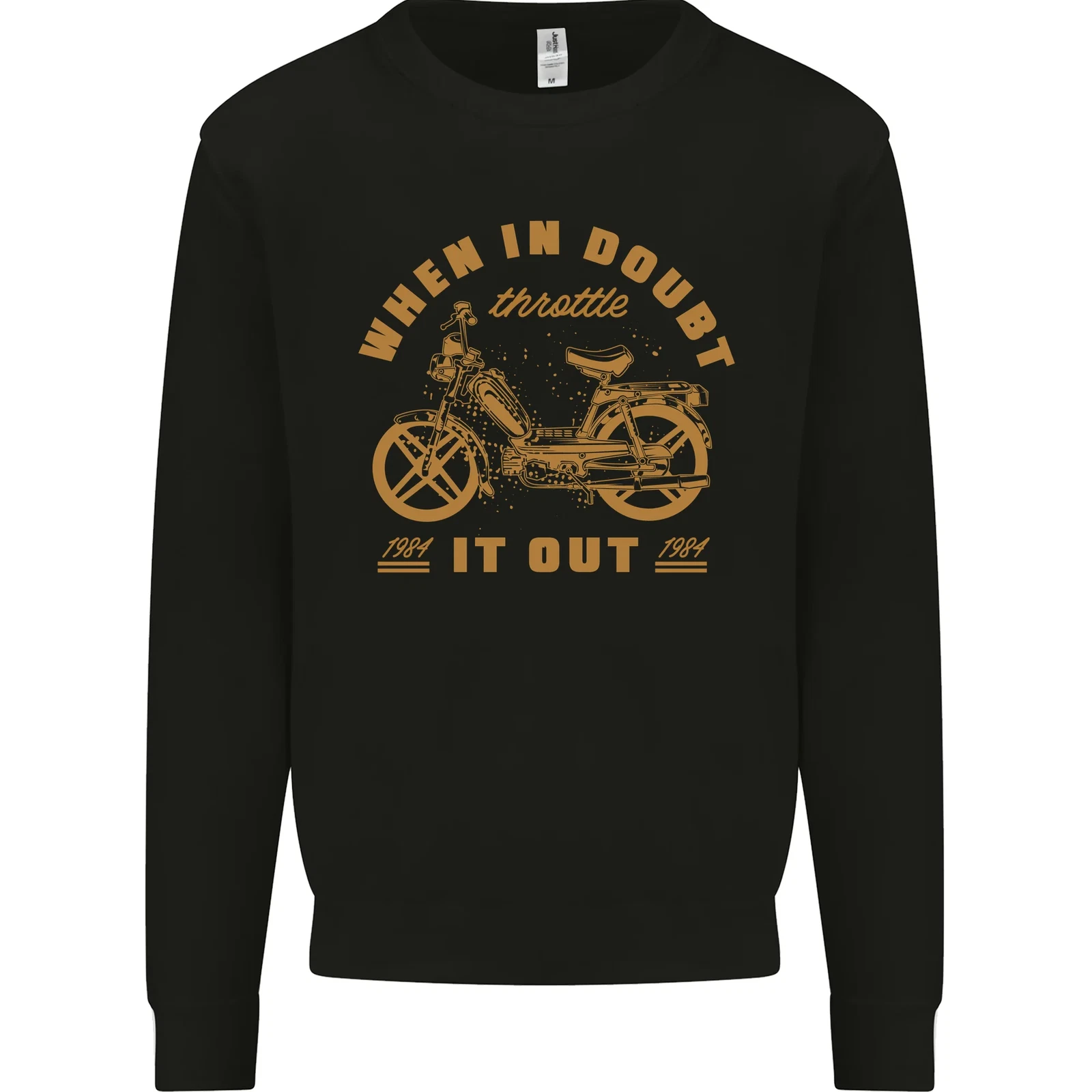In Doubt Moped Biker Motorcycle Scooter Men's Sweatshirt