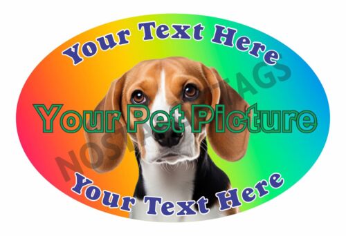 YOUR DOG PET PHOTO PICTURE PERSONALIZE CUSTOM LOVE MEMORY ASSORTED DECAL STICKER - Foto 3 di 14