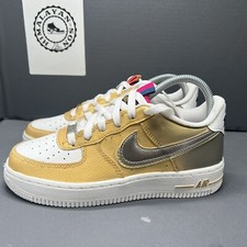 Nike Air Force 1 LV8 GS Gold/Silver DH9595-001 Youth Size 5Y Women Size 6.5 New