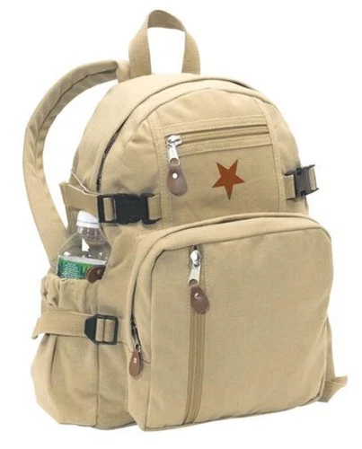 Rothco Vintage Canvas Compact Backpack - Khaki