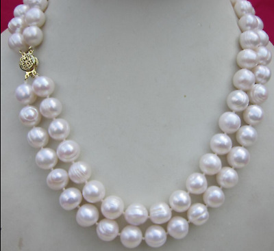 Details about Double strands AAAA10-11mm natural Akoya white pearl necklace 19“14K GOLD CLASP Details about Double strands AAAA10-11mm natural Akoya white pearl necklace 19“14K GOLD CLASP