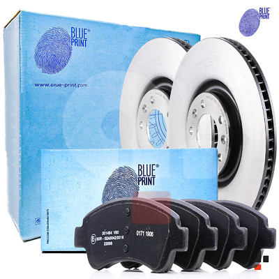 BluePrint Front Brake Discs And Pads For Kia Rio Stonic Hyundai I20