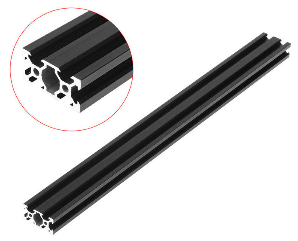 2/4 PCS Aluminiumprofil 2020/2040 2080 V/T-SLOT 300mm-600mm Schwarz 3D Drucker