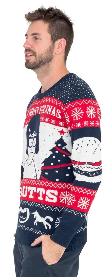 Bob's Burgers Tina All I Want for Xmas is Butts Christmas Sweater - Image 3 of 4